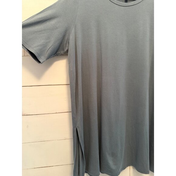 XL Eileen Fisher Blue Tencel Spandex Knit Tunic Top - Picture 3 of 5
